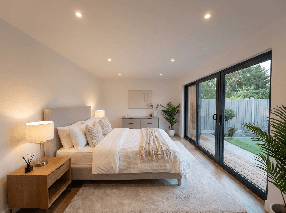 Malahide linked annex interior — bedroom with en-suite